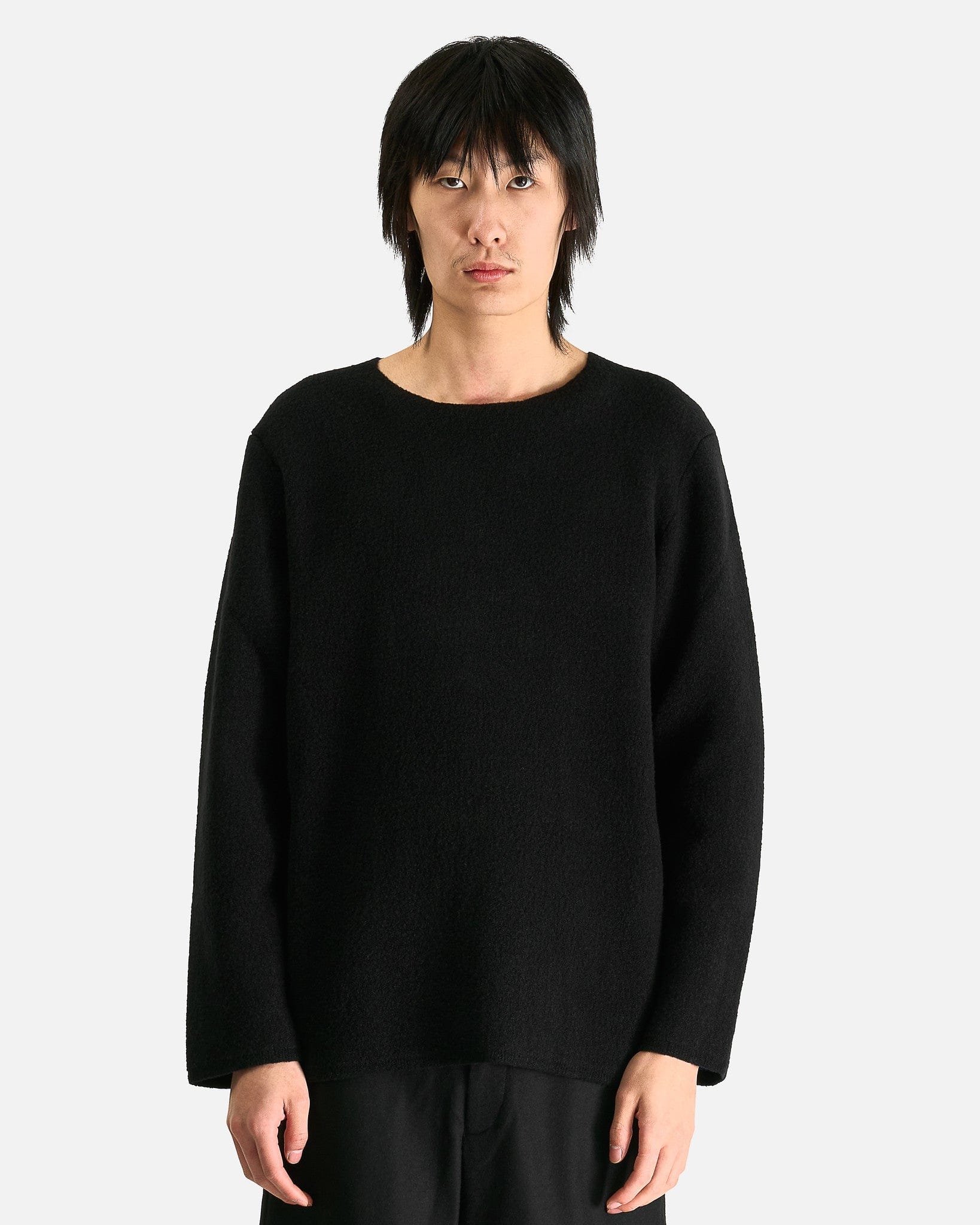 Wool Nylon Sweater In Black Comme des garcons оригінал – Купити в Україні – боковий вид