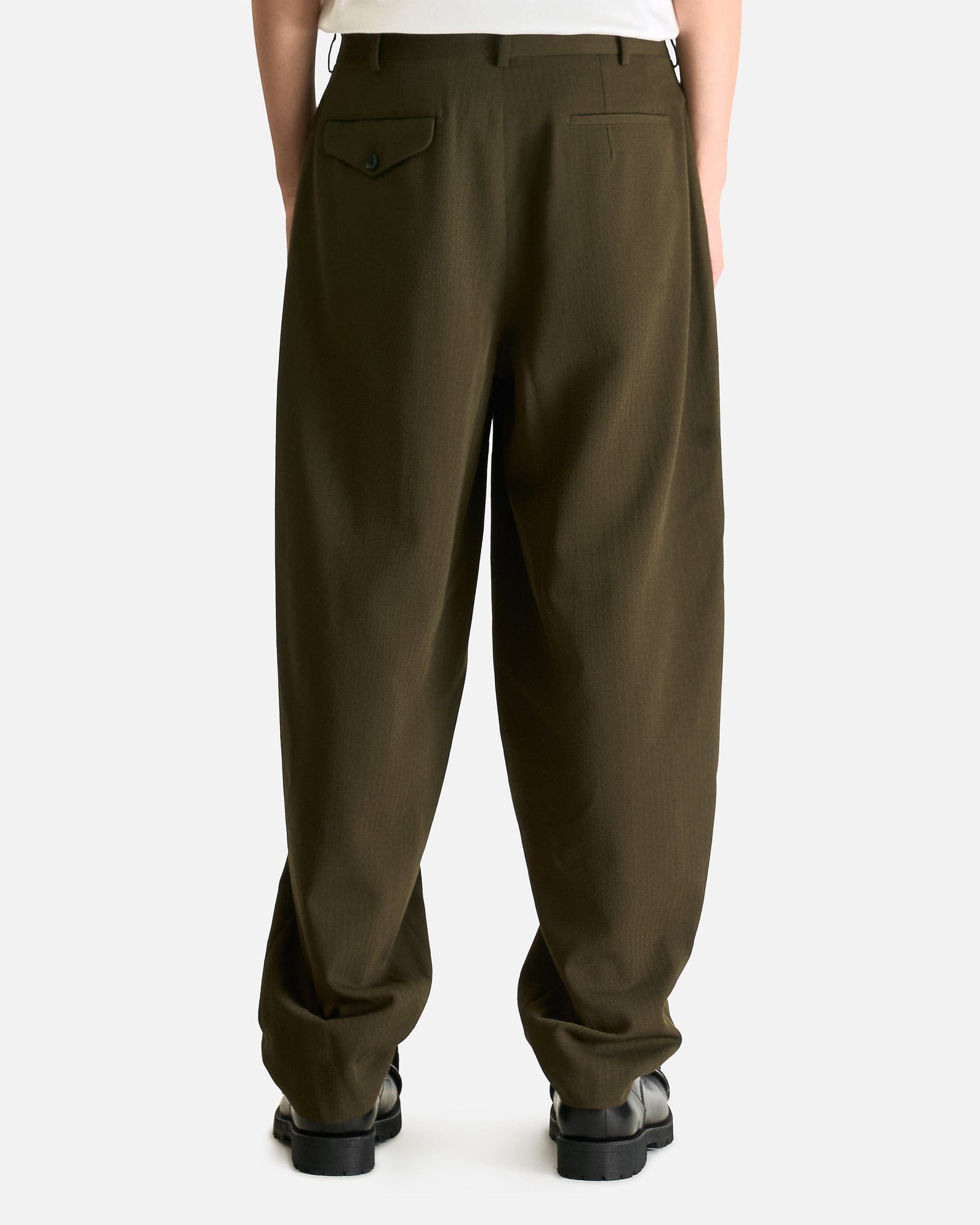 Wool Pants In Khaki Comme des garcons – Гарантія оригінальності – детальний вид