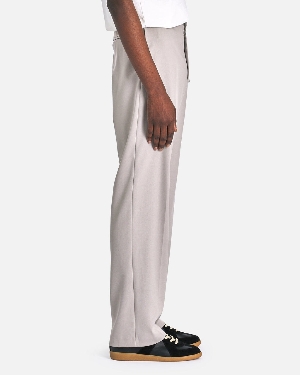 Wool Pouch Tailored Pants In Taupe Maison margiela – Гарантія оригінальності – вид ззаду