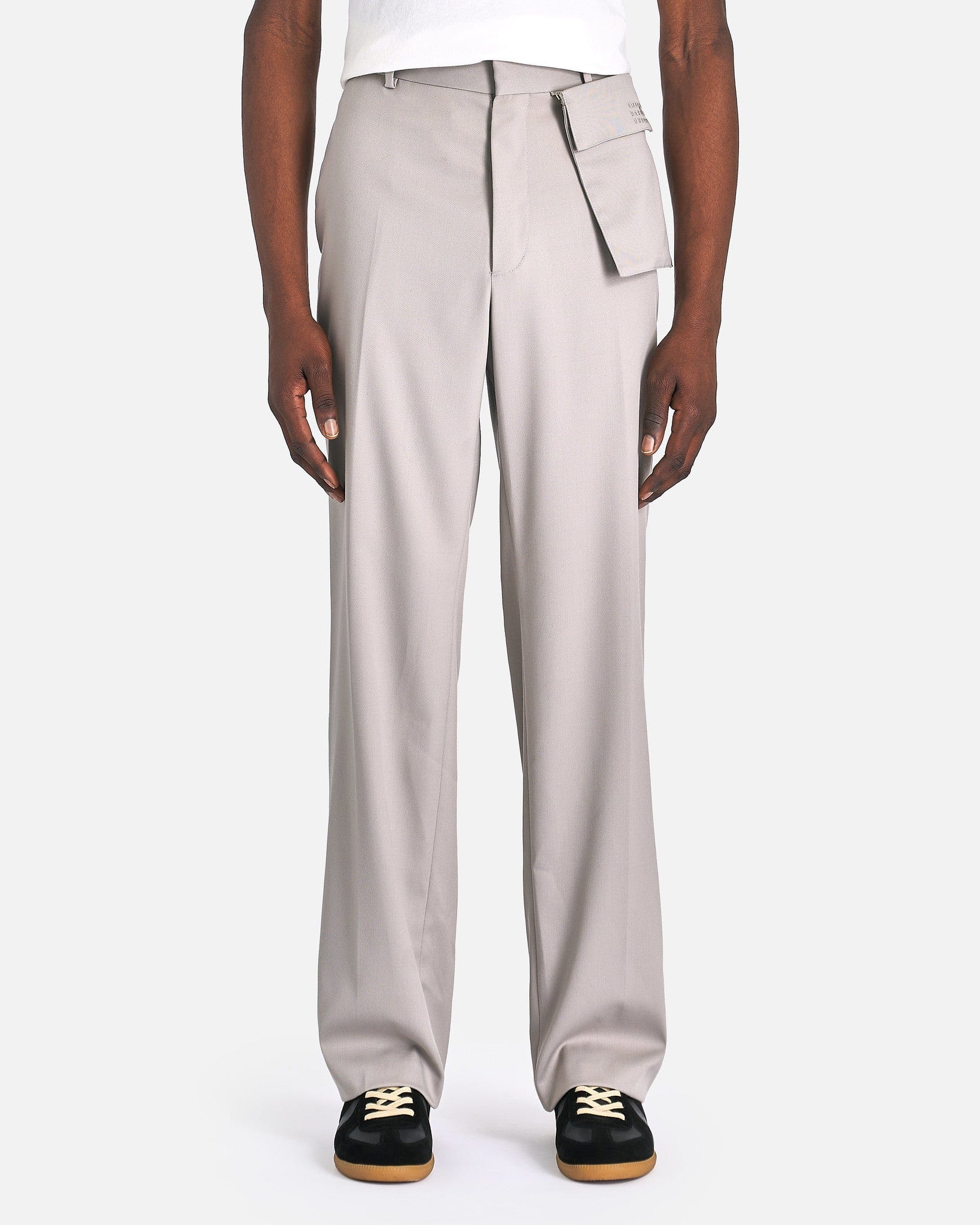 Wool Pouch Tailored Pants In Taupe Maison margiela – Гарантія оригінальності – боковий вид