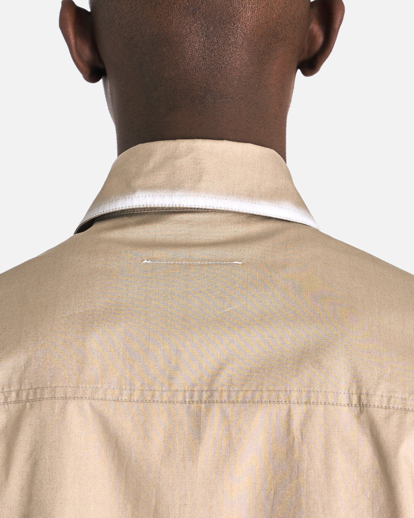 Worn Effect Poplin Shirt In Taupe Maison margiela – Гарантія оригінальності – збільшений вид
