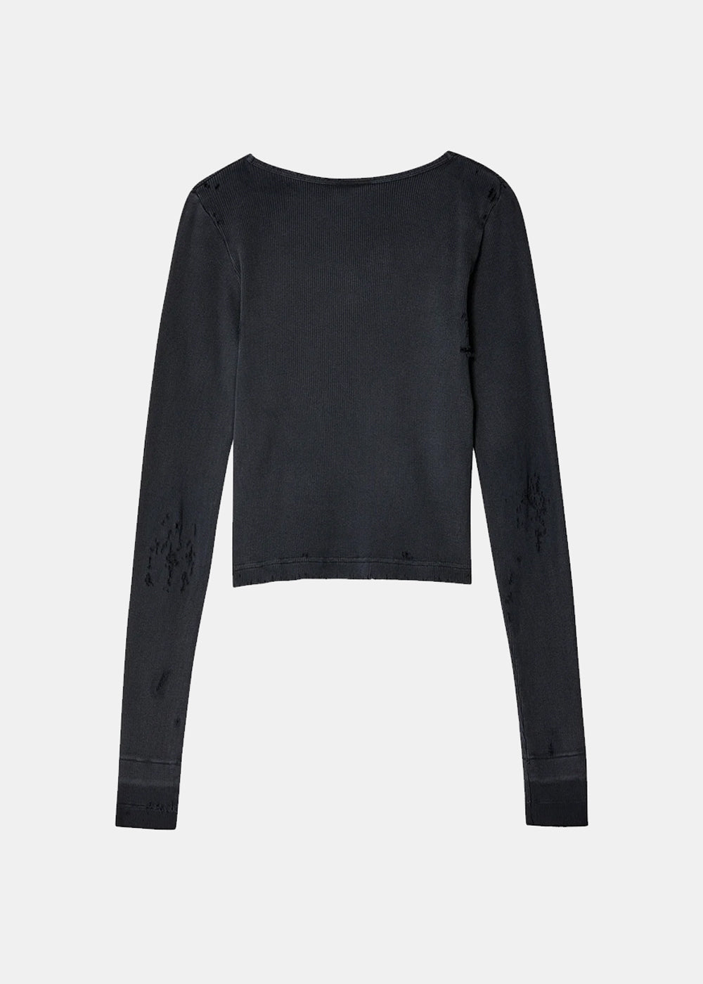 Оригінальна Black Distressed Lingerie Top Balenciaga – вид ззаду