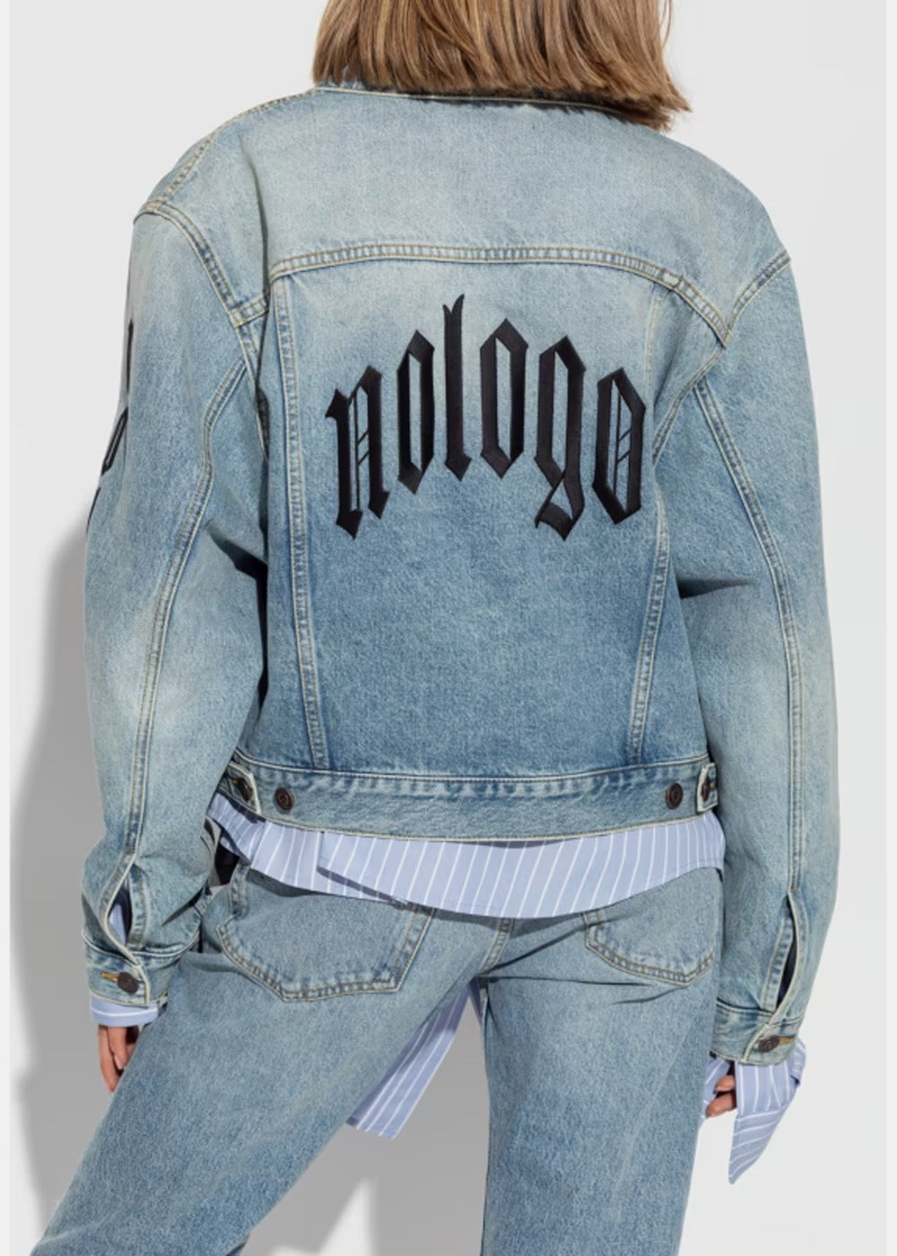 Iced Blue No Logo Denim Jacket Balenciaga оригінал – Купити в Україні – детальний вид
