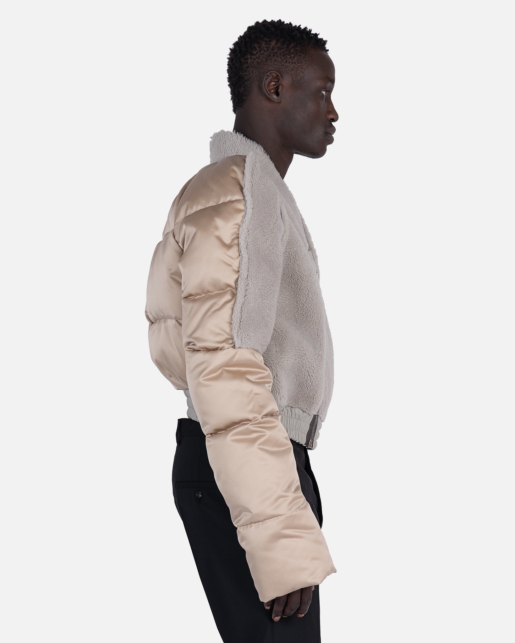 Оригінальна Zionic Bomber In Pearl Rick owens – вид ззаду