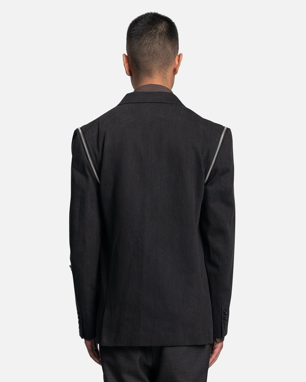Zip Detailing Single Breasted Blazer In Charcoal Grey Comme des garcons оригінал – Купити в Україні – детальний вид