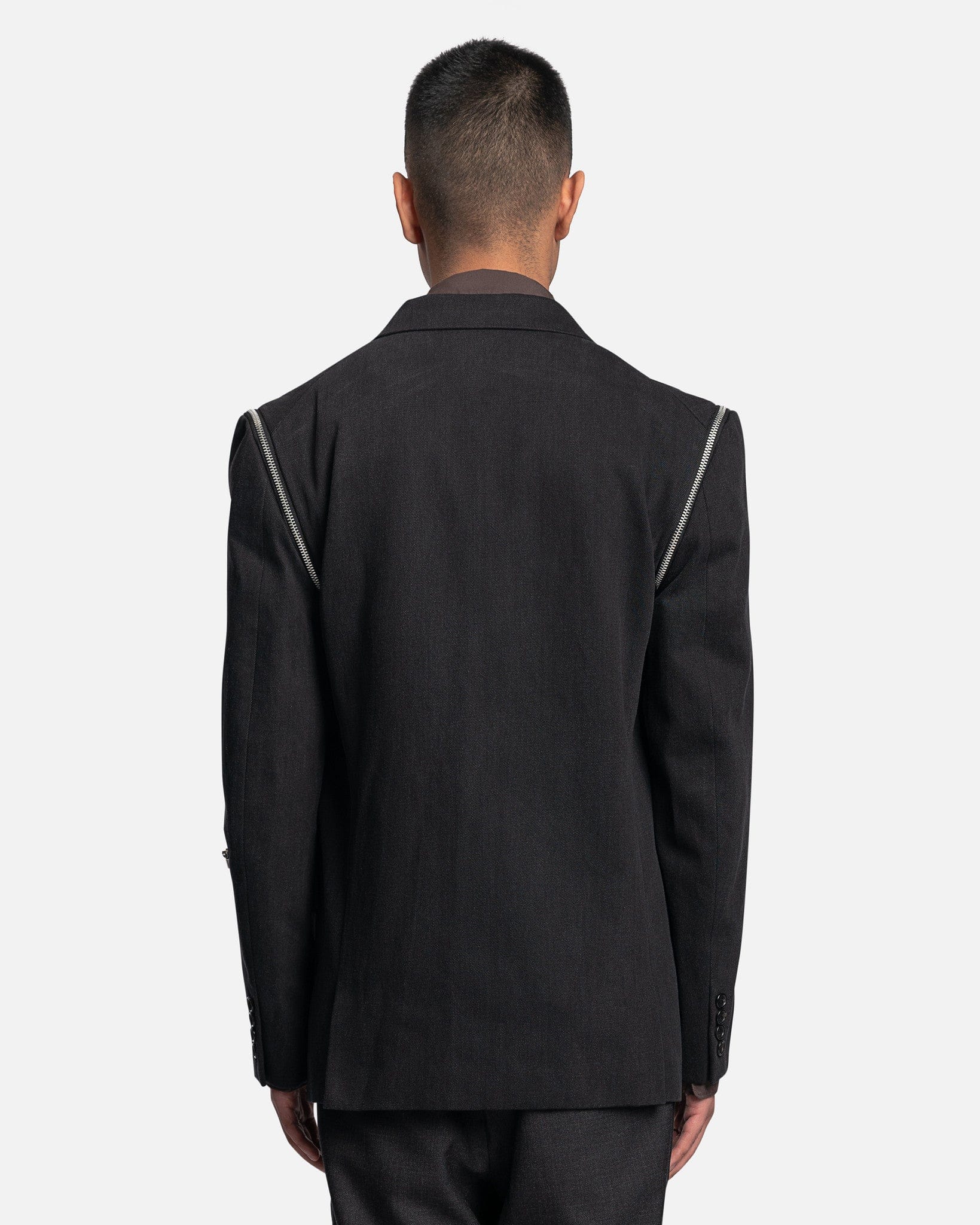 Zip Detailing Single Breasted Blazer In Charcoal Grey Comme des garcons оригінал – Купити в Україні – детальний вид
