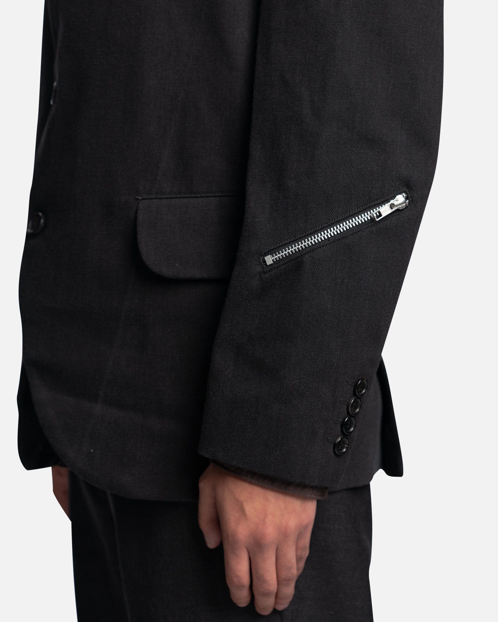 Zip Detailing Single Breasted Blazer In Charcoal Grey Comme des garcons оригінал – Купити в Україні – збільшений вид