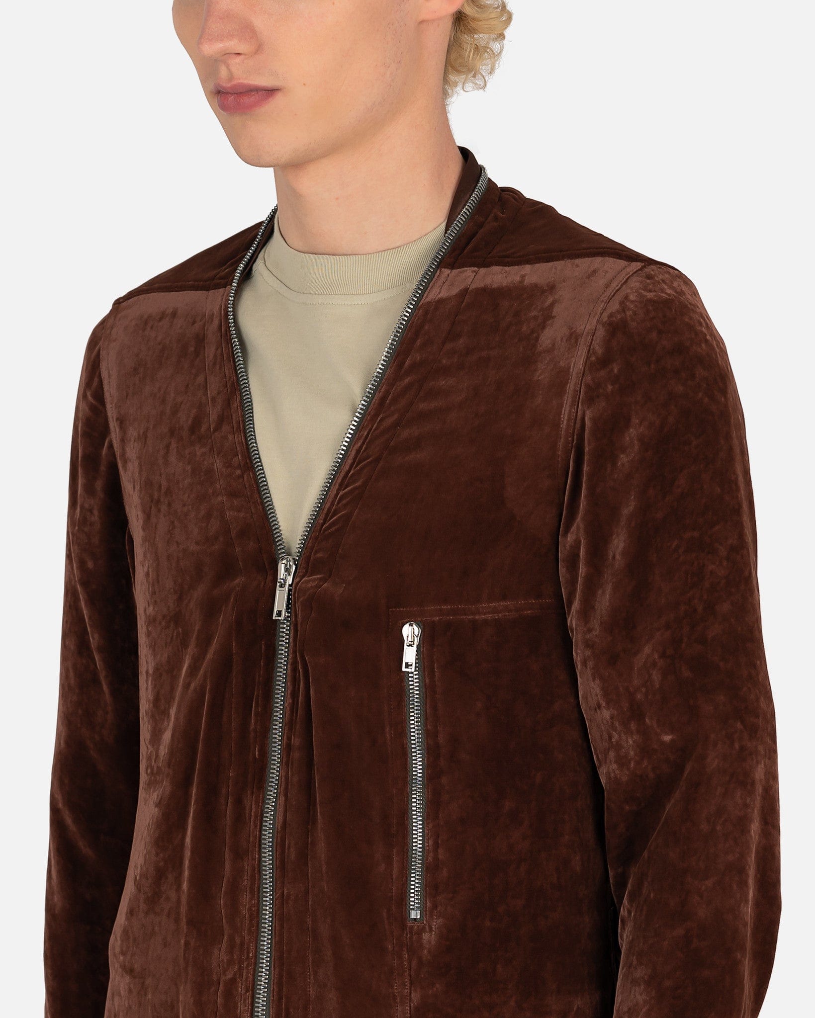 Zip Larry Shirt In Macassar Rick owens оригінал – Купити в Україні – збільшений вид