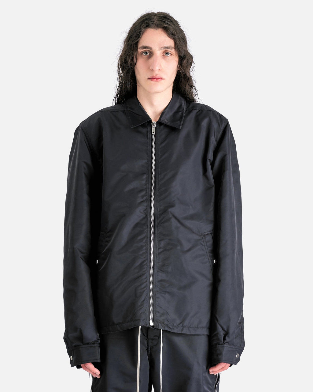Zipfront Jacket In Black Rick owens оригінал – Купити в Україні – боковий вид