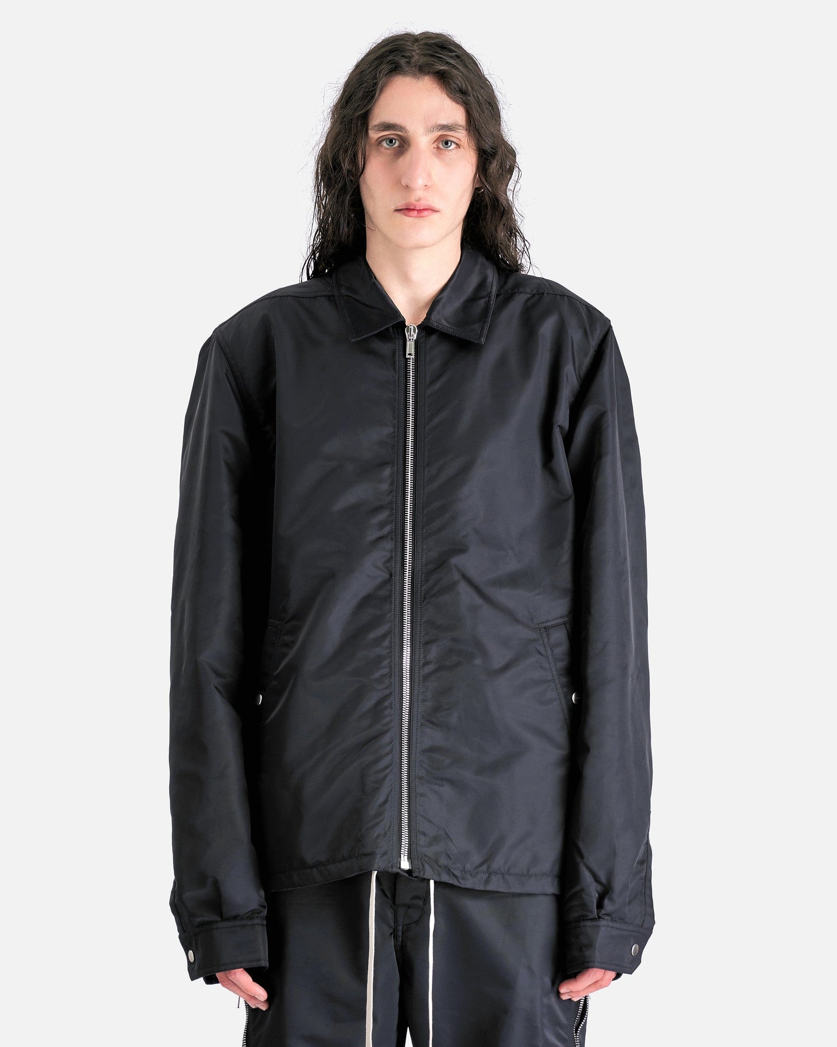 Zipfront Jacket In Black Rick owens оригінал – Купити в Україні – боковий вид