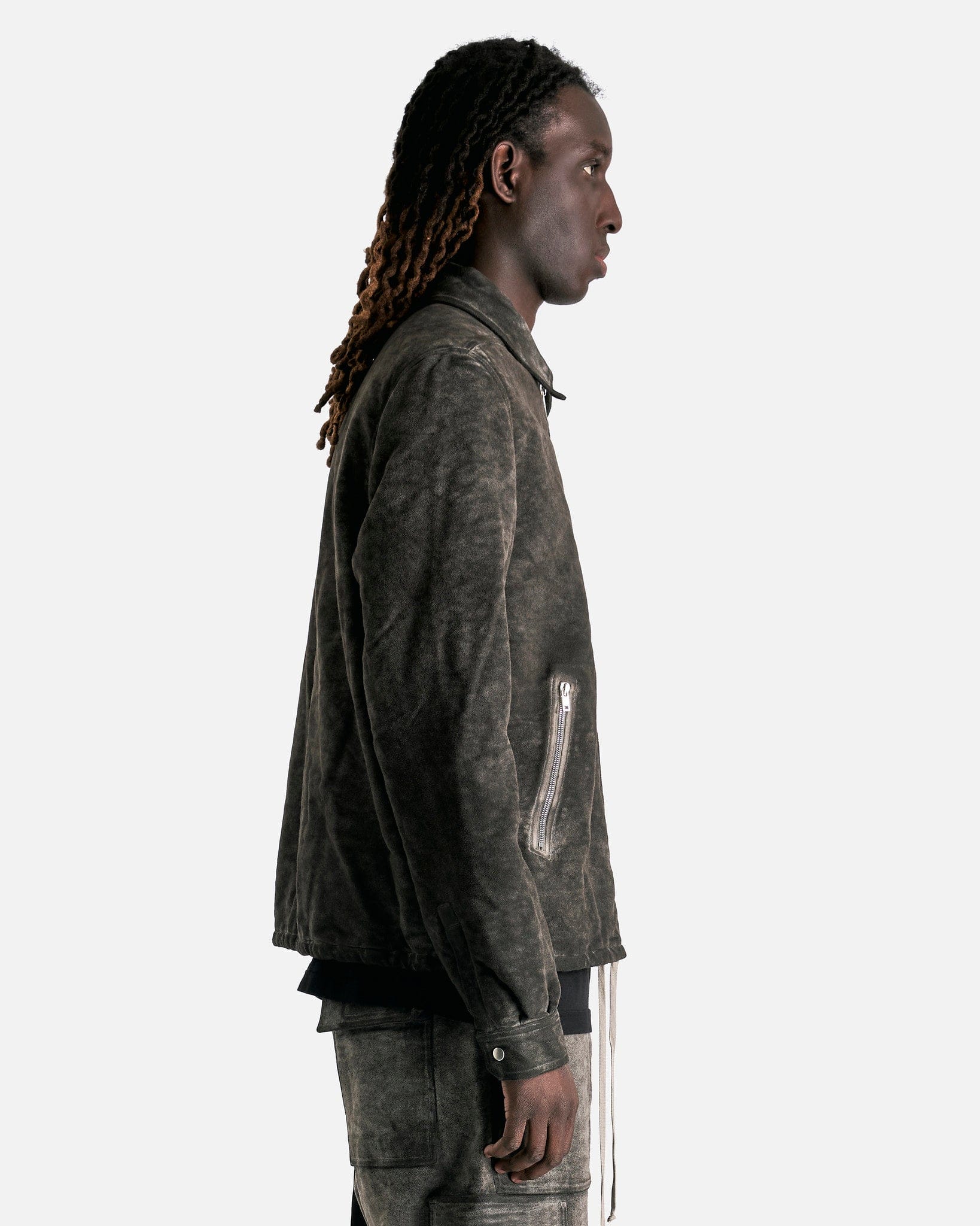 Zipfront Jacket In Dusk Rick owens оригінал – Купити в Україні – вид ззаду