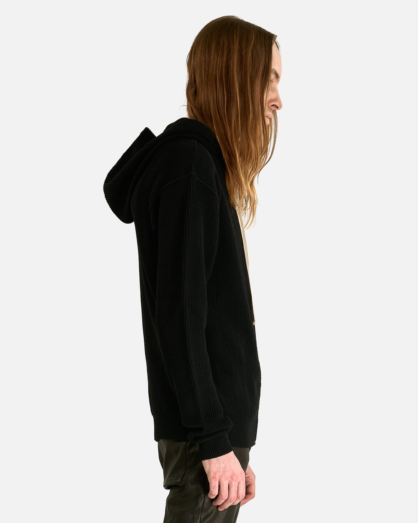 Zipped Hood In Black Rick owens оригінал – Купити в Україні – вид ззаду