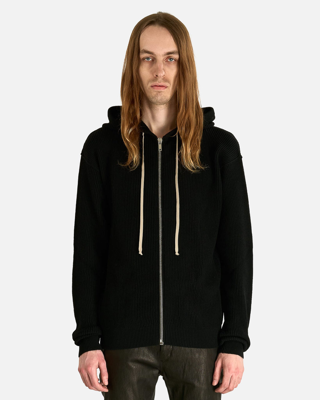 Zipped Hood In Black Rick owens оригінал – Купити в Україні – боковий вид