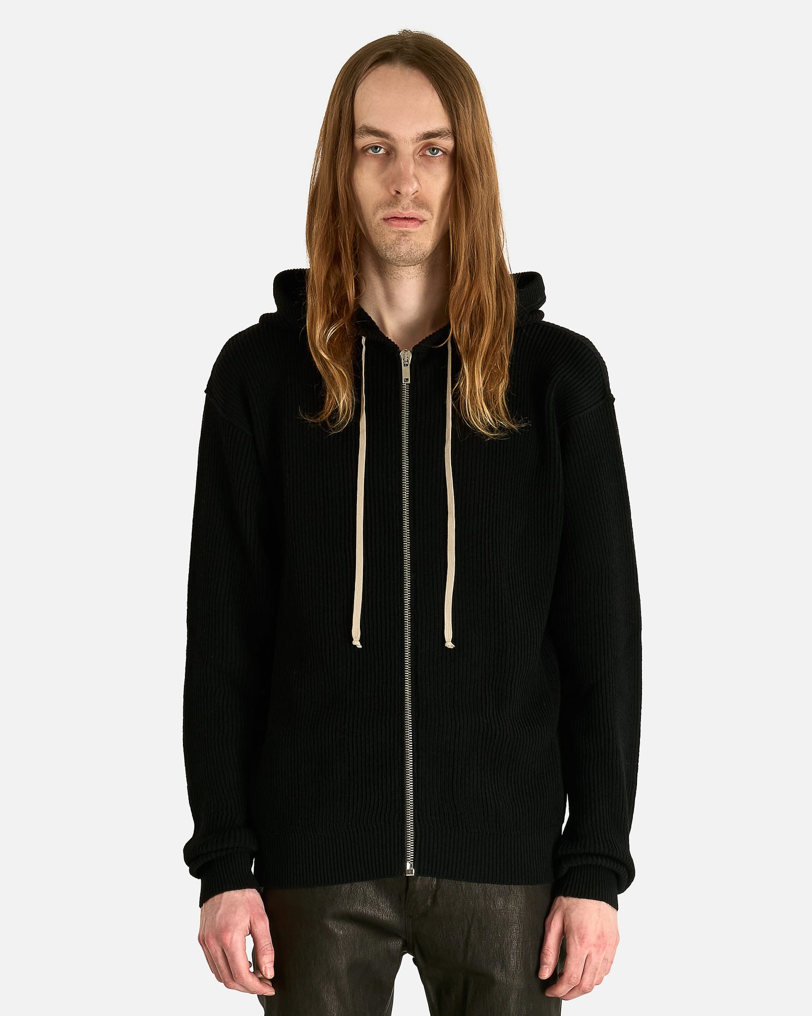 Zipped Hood In Black Rick owens оригінал – Купити в Україні – боковий вид