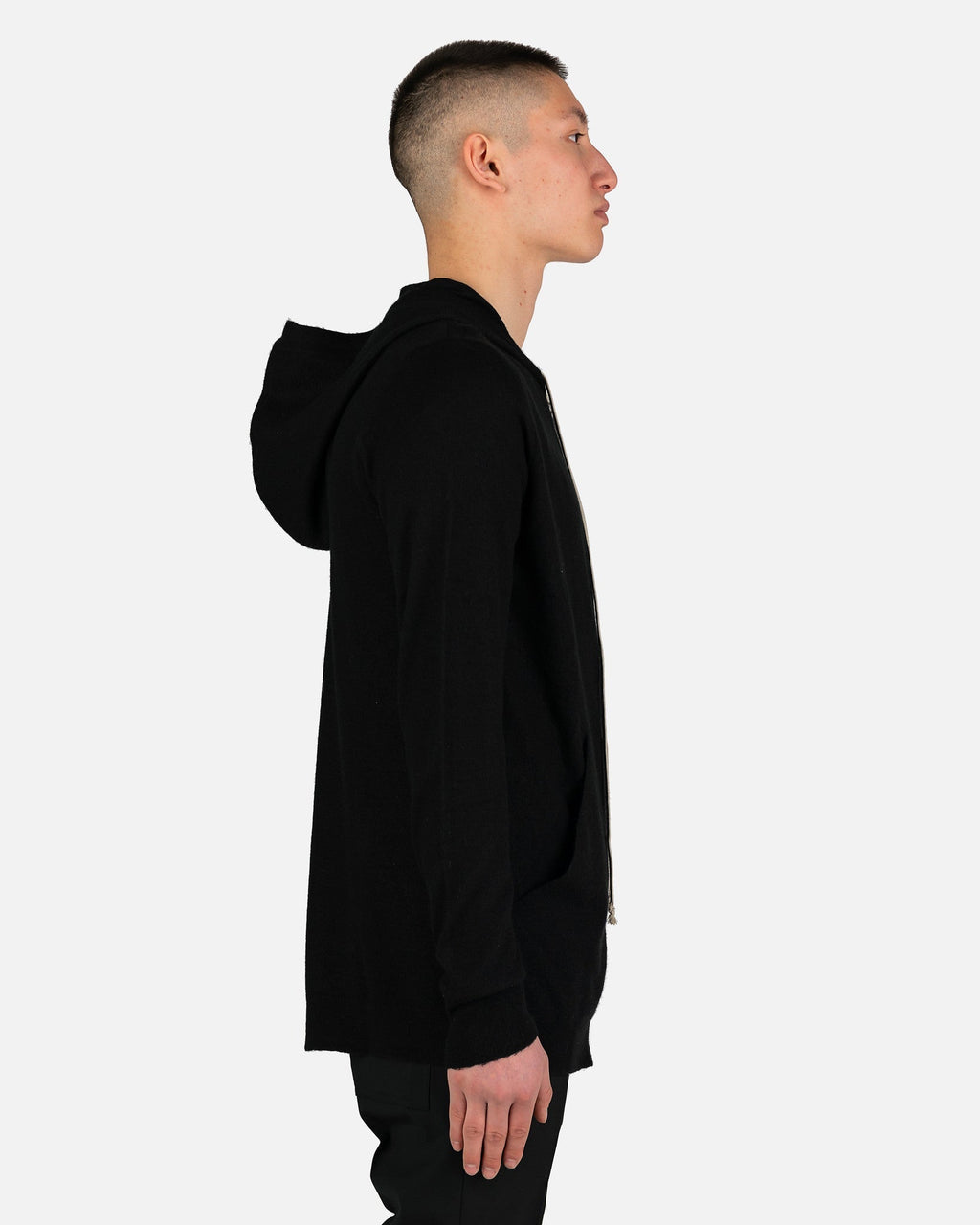 Zipped Hoodie In Black Rick owens оригінал – Купити в Україні – вид ззаду