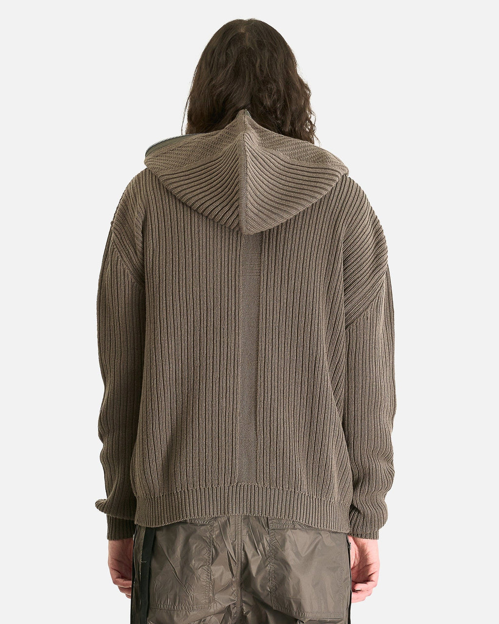 Оригінальна Zipped Hoodie In Dust Rick owens – детальний вид