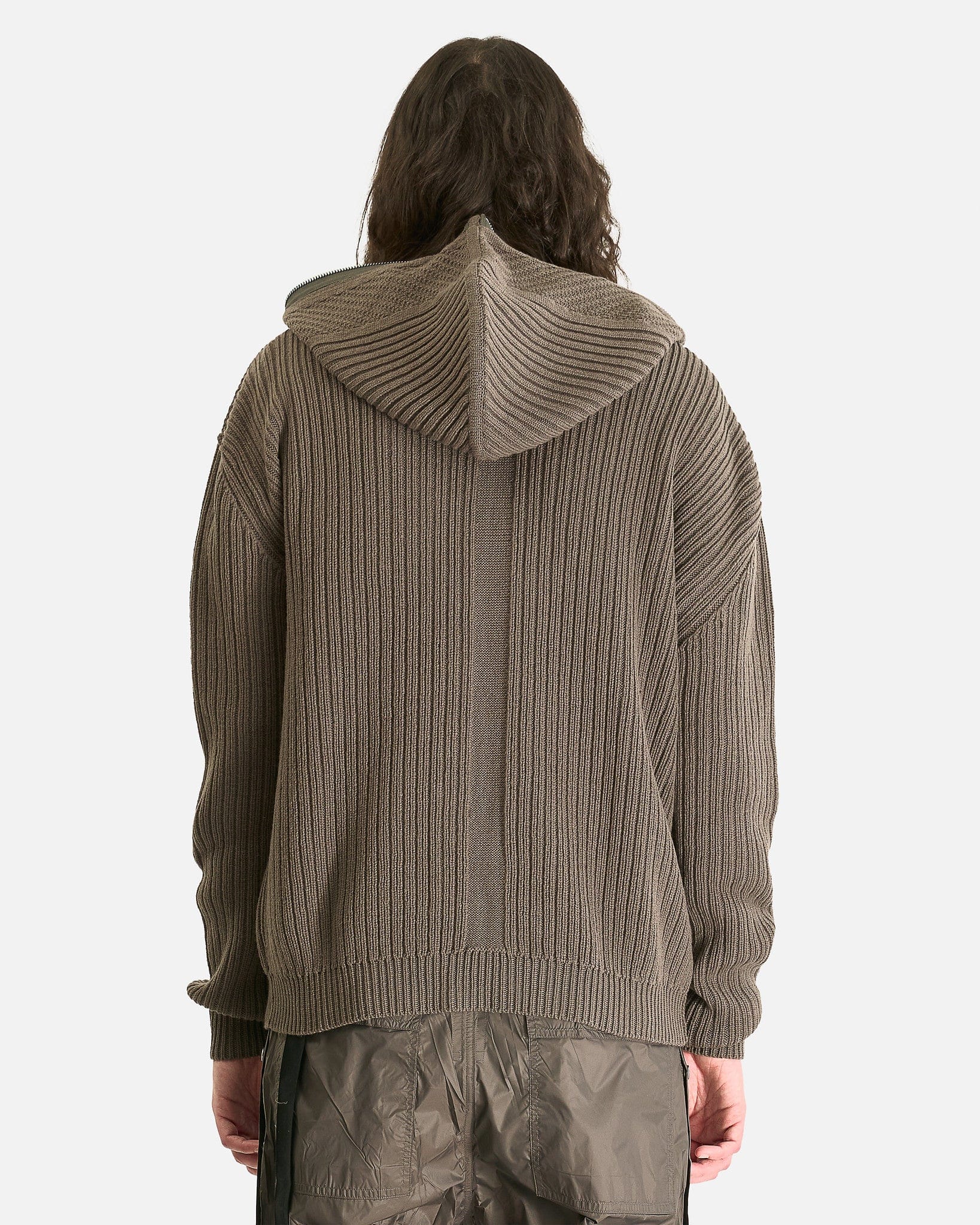Оригінальна Zipped Hoodie In Dust Rick owens – детальний вид