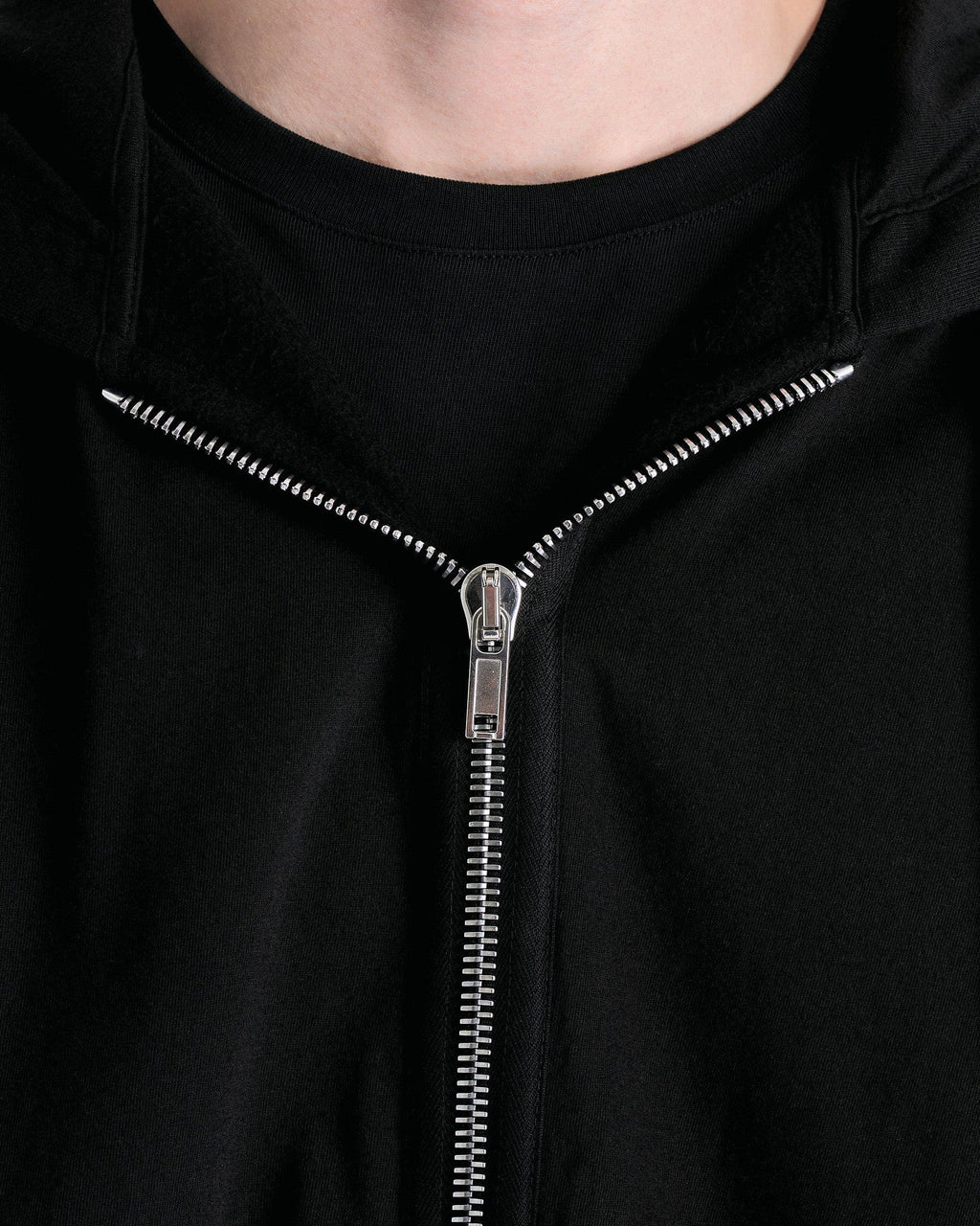 Zipped Hustler Hoodie In Black Rick owens оригінал – Купити в Україні – збільшений вид