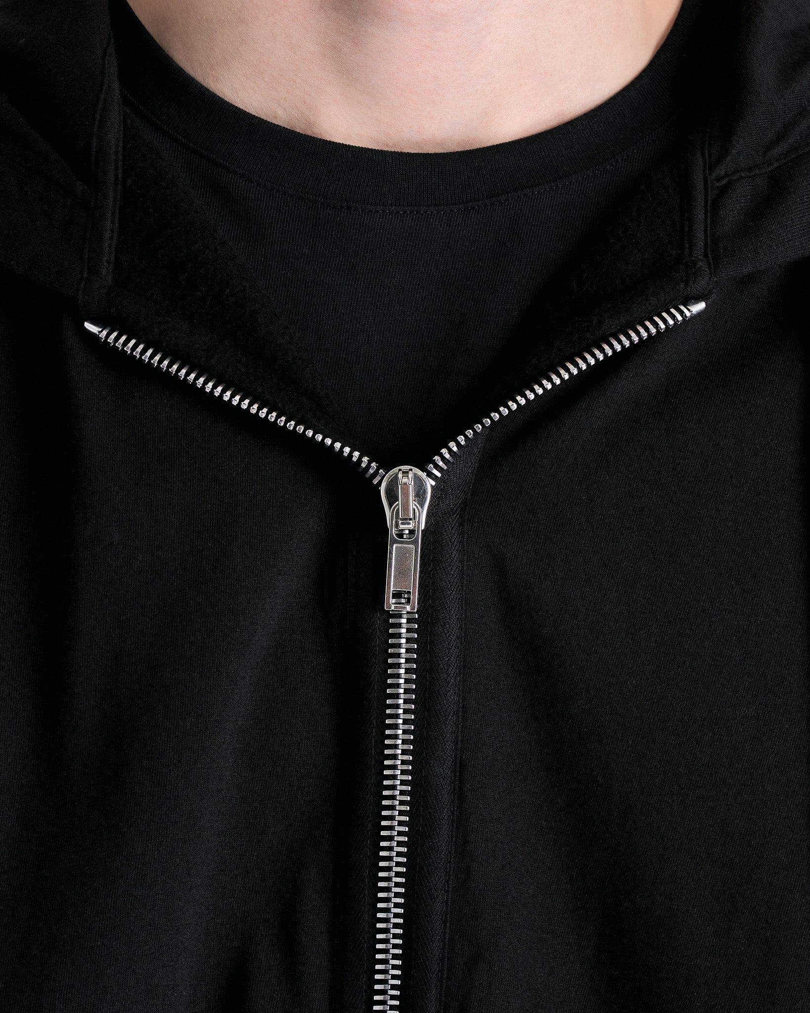 Zipped Hustler Hoodie In Black Rick owens оригінал – Купити в Україні – збільшений вид