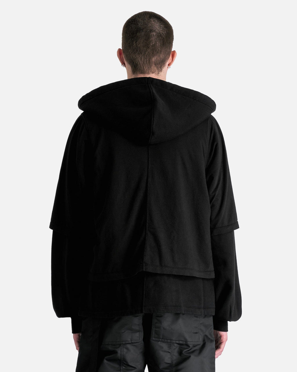 Zipped Hustler Hoodie In Black Rick owens оригінал – Купити в Україні – детальний вид